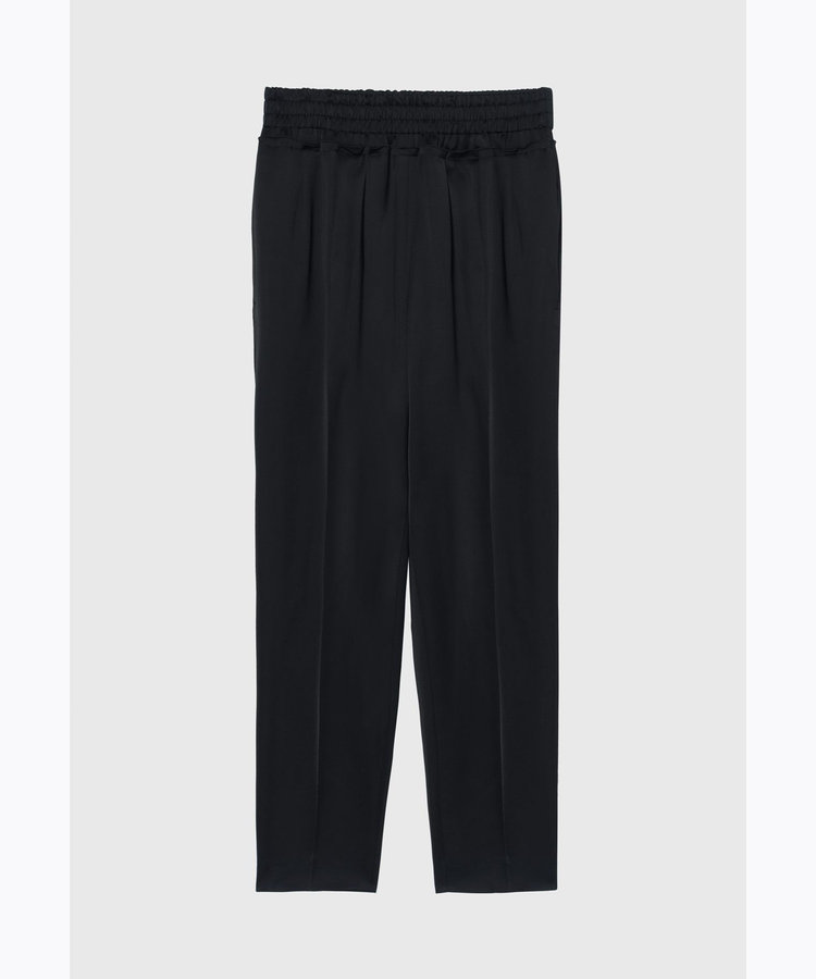 WOOL VISCOSE SATIN GATHERED PANTS / ウールヴィスコースサテンギャザーパンツ