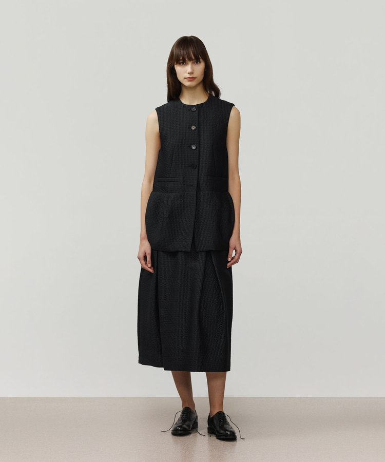COTTON SILK JACQUARD GILET / コットンシルクジャガードジレ