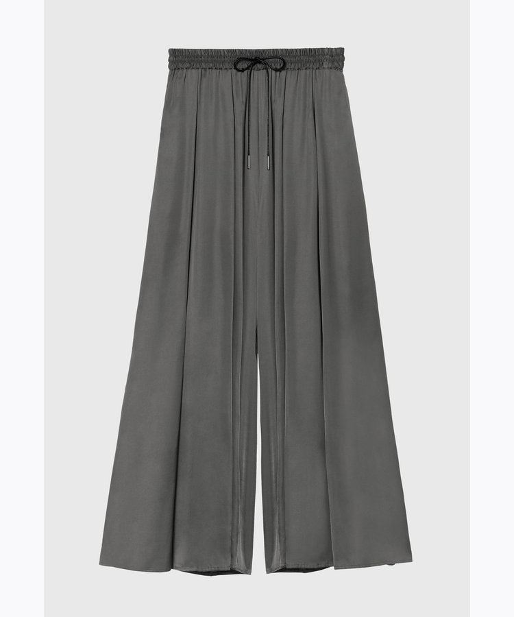 VISCOSE SATIN TUCK WIDE PANTS / ヴィスコースサテンタックワイドパンツ