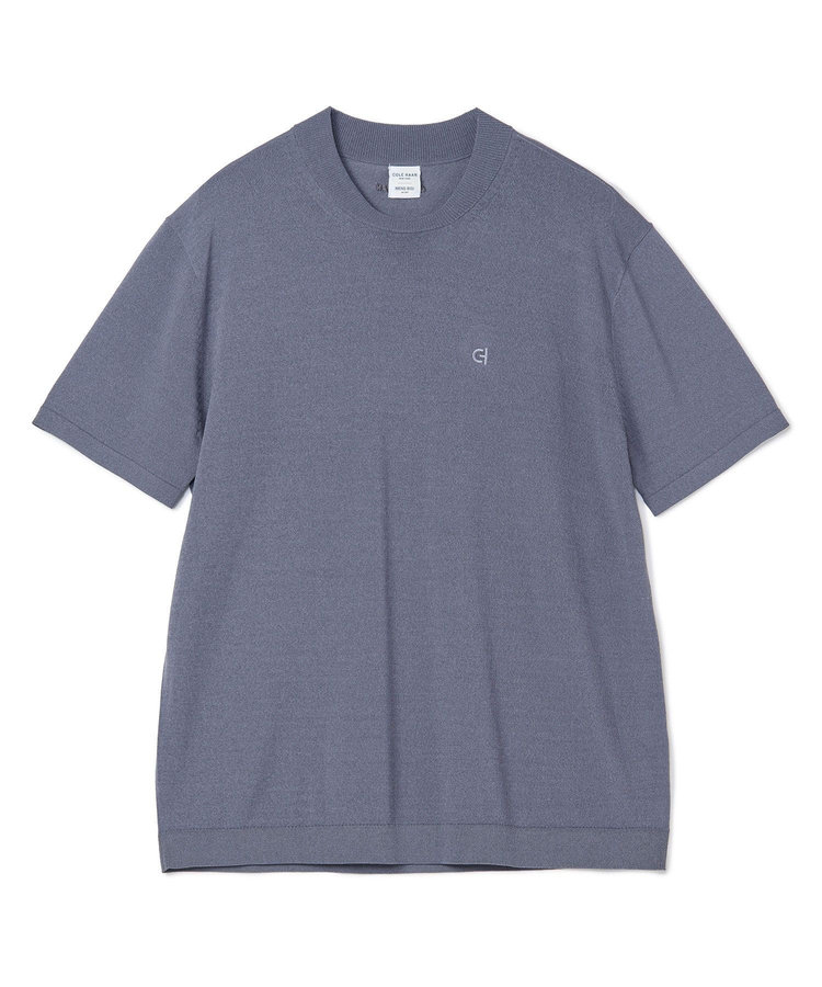 【COLE HAAN/コール ハーン】別注 ロゴ刺繍ニット半袖Tシャツ＜持続冷感＞