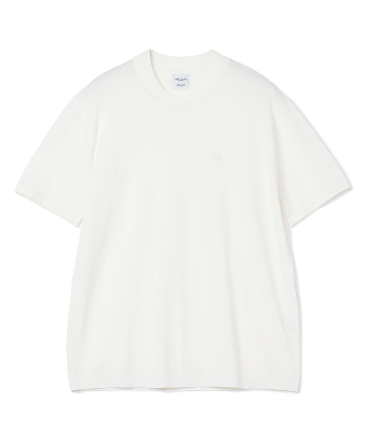 【COLE HAAN/コール ハーン】別注 ロゴ刺繍ニット半袖Tシャツ＜持続冷感＞