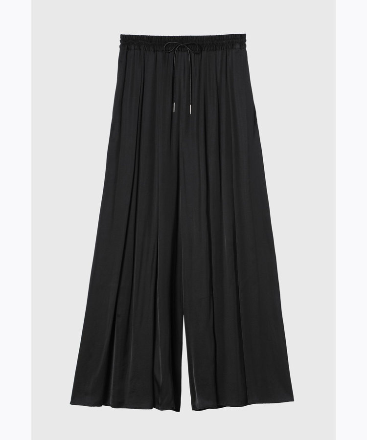 VISCOSE SATIN TUCK WIDE PANTS / ヴィスコースサテンタックワイドパンツ