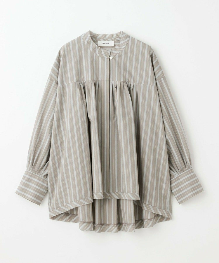 【大きいサイズ】feerique　エアリーコットンAラインブラウス