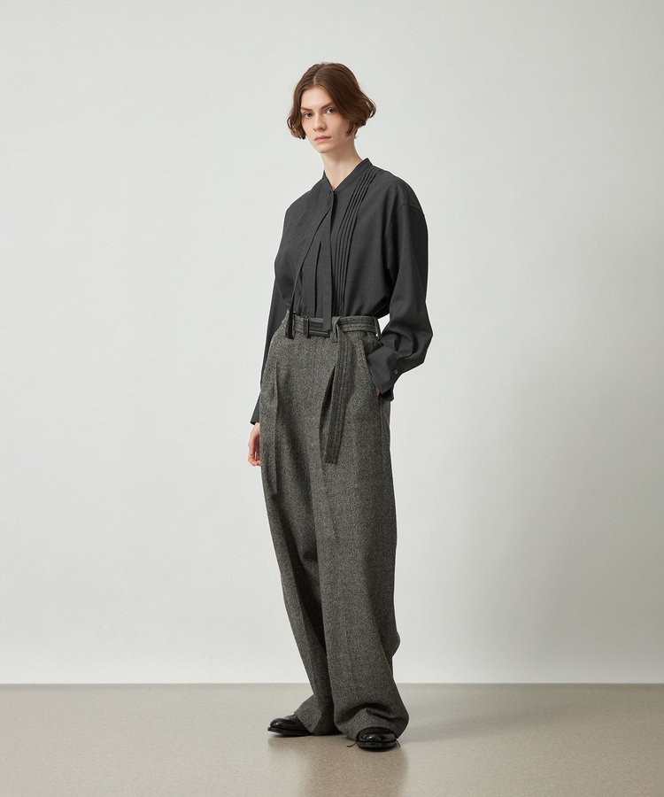 WASHABLE WOOL BOW SHIRT / ウォッシャブルウールボウシャツ