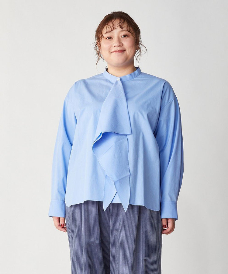 【大きいサイズ】feerique タイプライターフリルシャツ