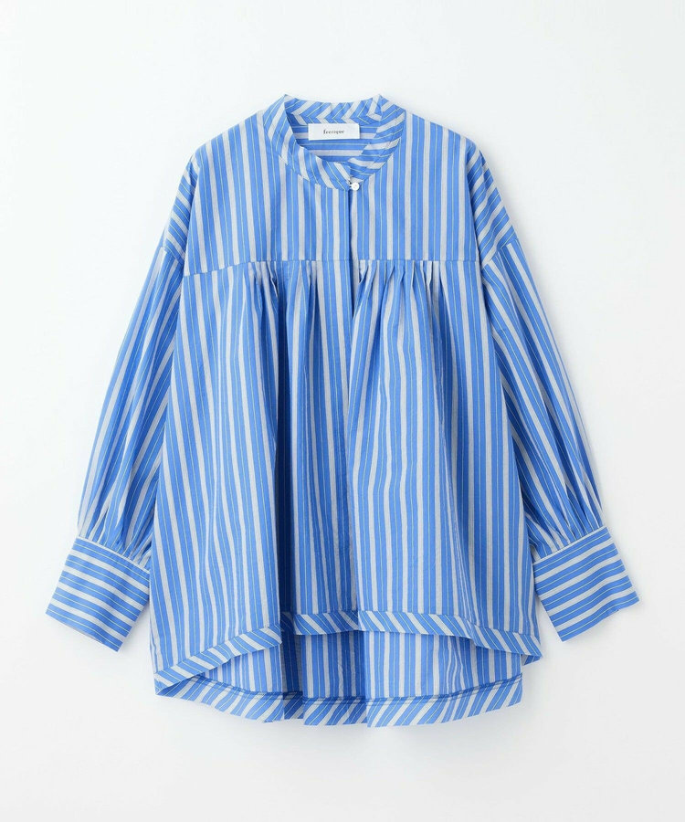 【大きいサイズ】feerique　エアリーコットンAラインブラウス