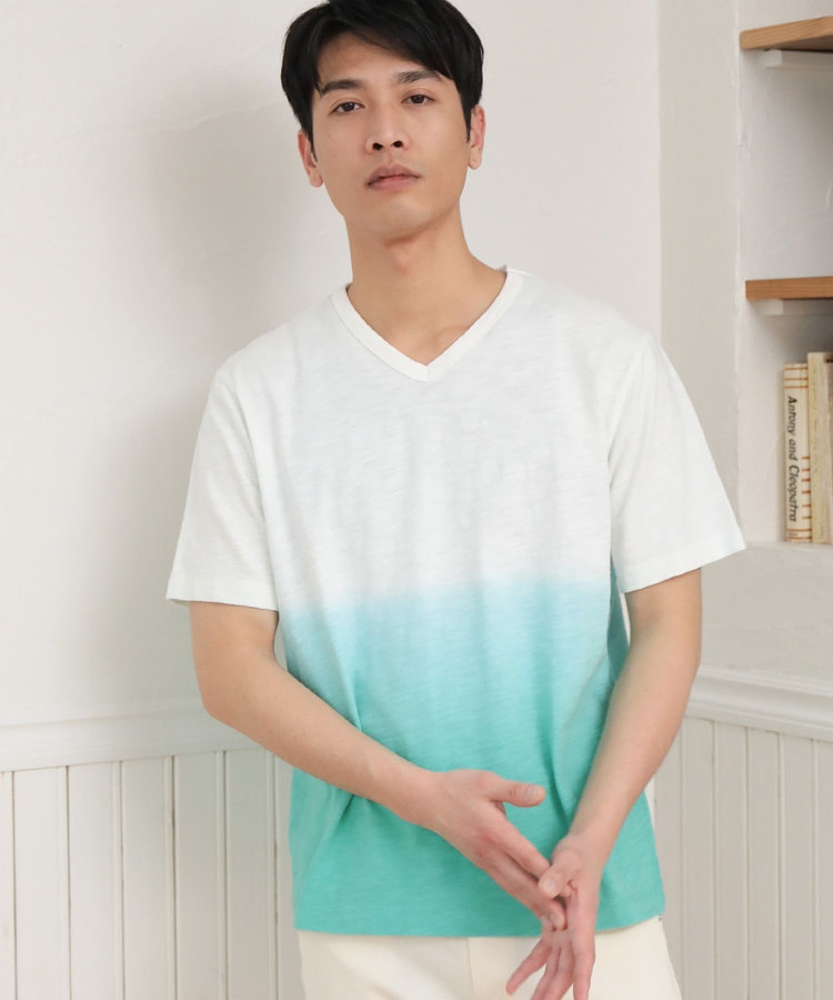 20/-スラブ天竺段染めＴシャツ