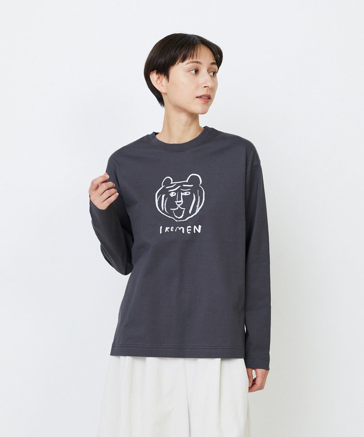 【EC限定・アーティストコラボ】LOISIR×TORANEKOBONBON CATプリントロングスリーブTシャツ
