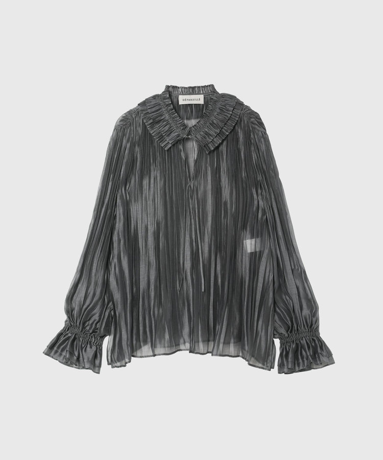 TENCEL ORGANDY PLEATS BLOUSE / テンセルオーガンジープリーツブラウス