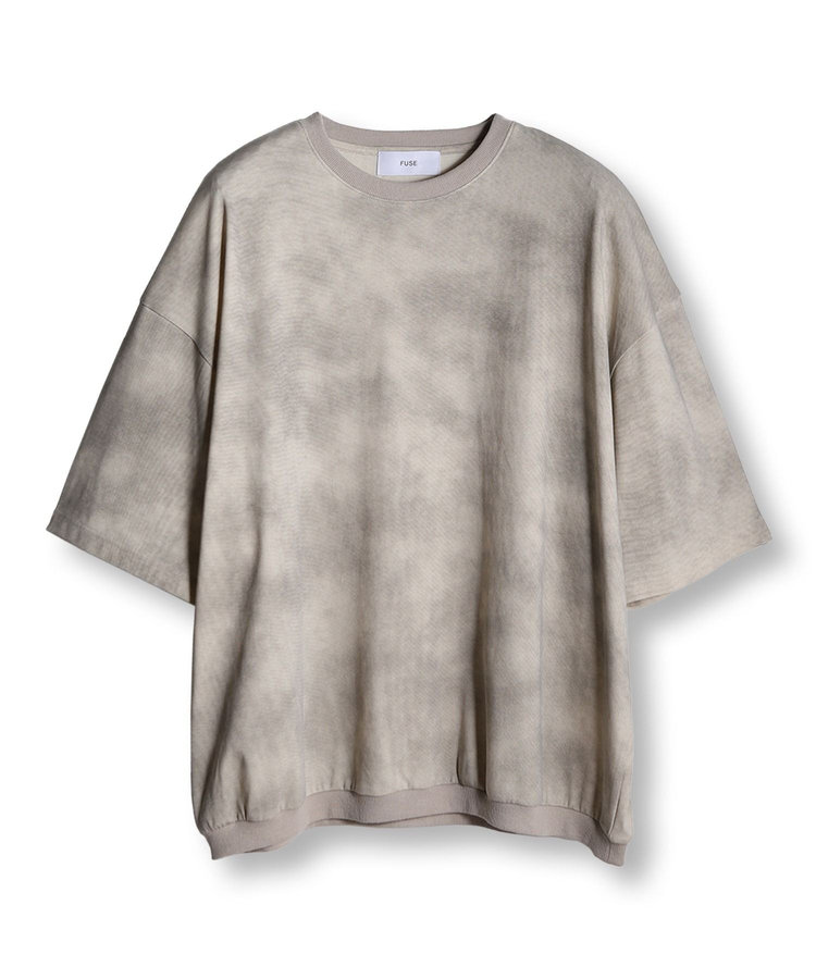 ムラ染めプリントルーズフィットTEE