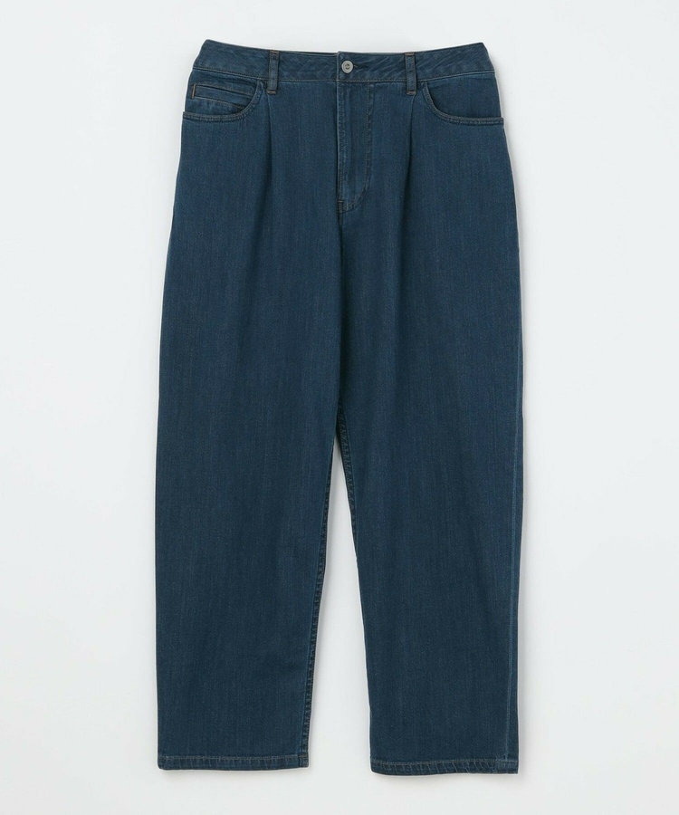 7ozストレッチデニムテーパードシルエットパンツ