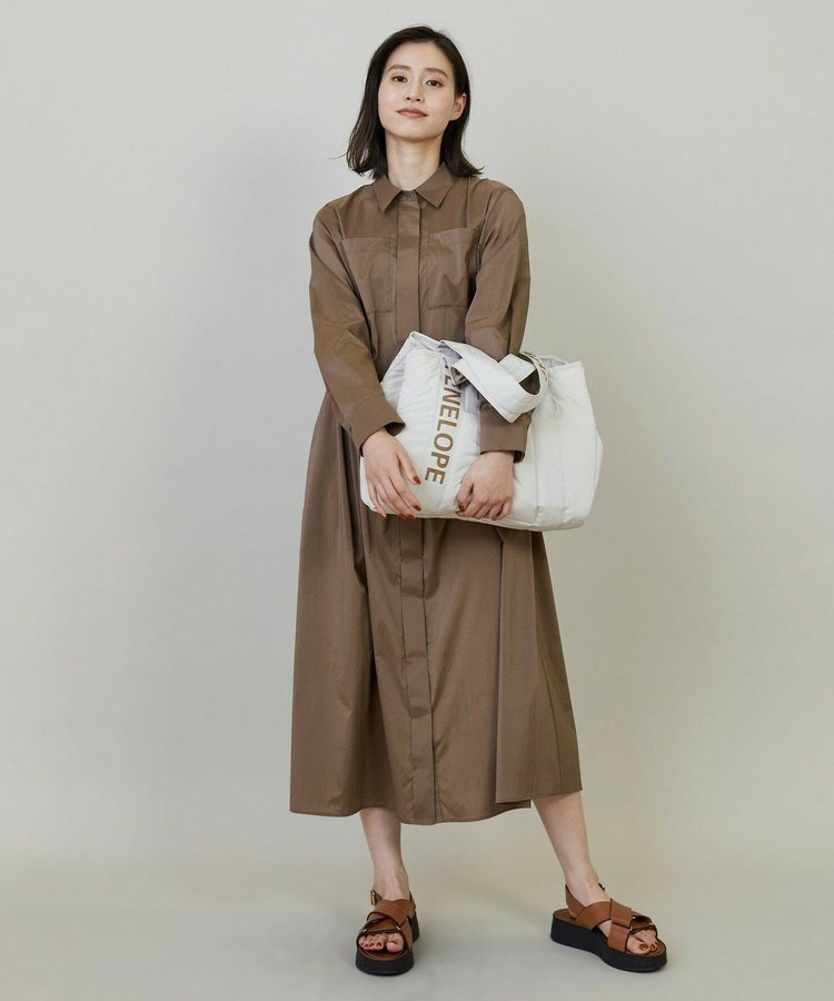ストレッチタフタシャツワンピース