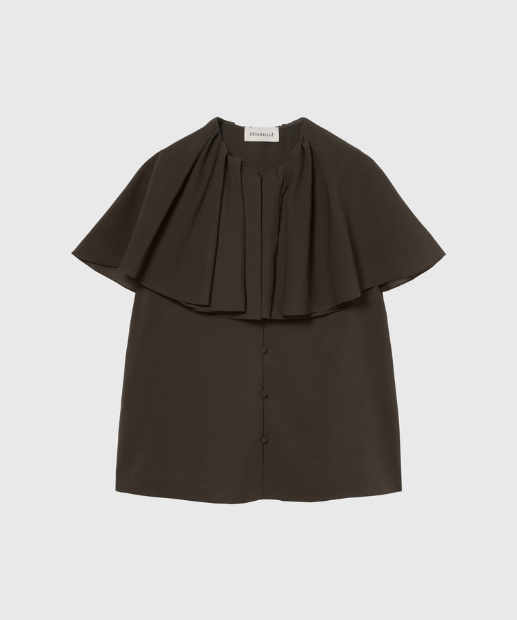 	DRY DUNGAREE SHORT SLEEVE BLOUSE / ドライダンガリーショートスリーブブラウス