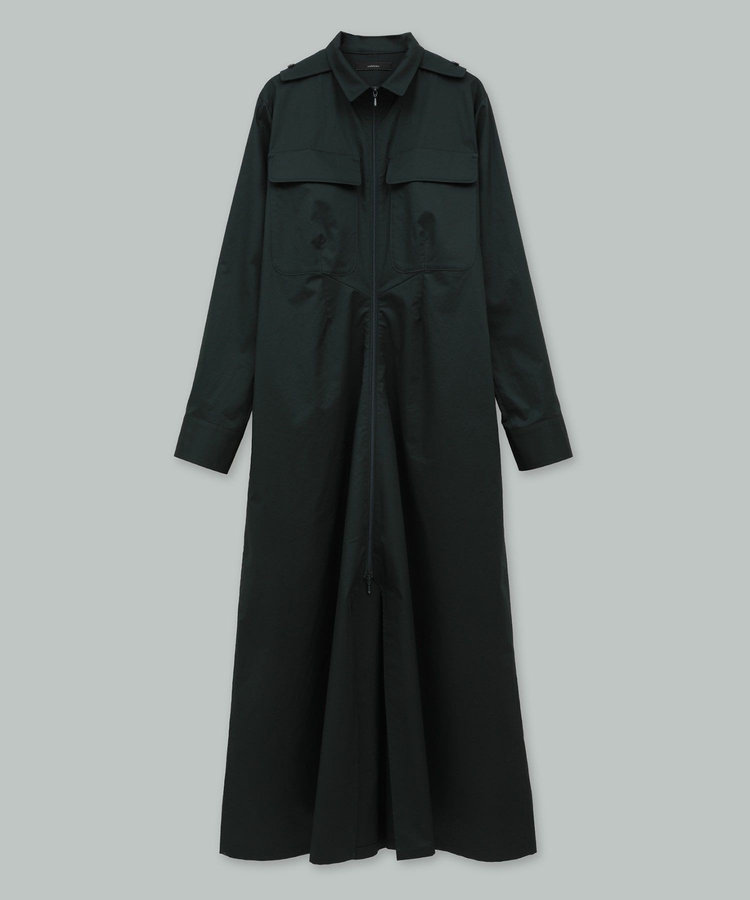 Rコットンロングシャツドレス