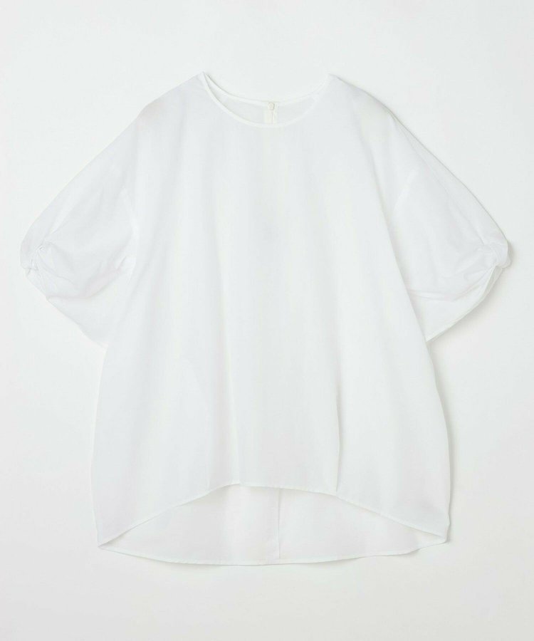 【大きいサイズ】feerique　ナイロンコットンタフタコクーンシルエットブラウス