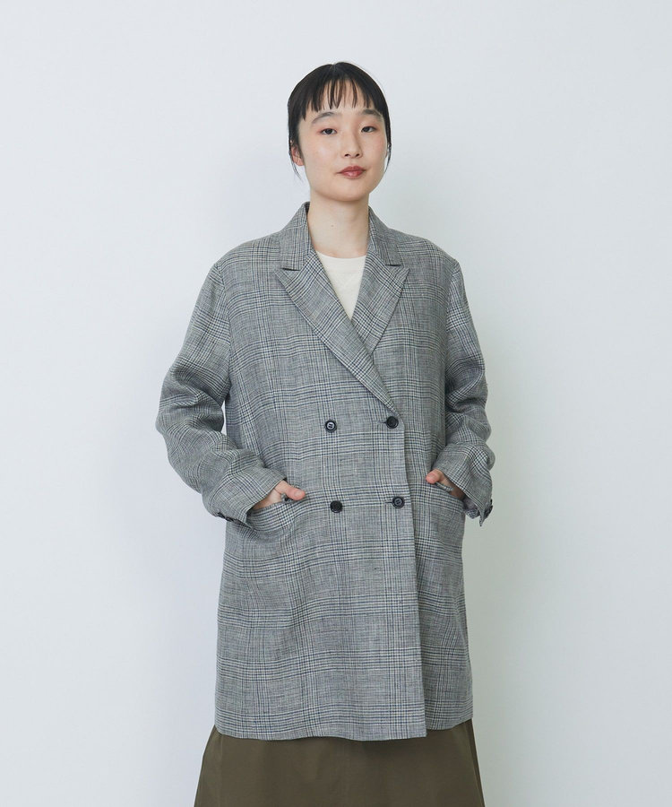 リネンダブルブレストジャケット