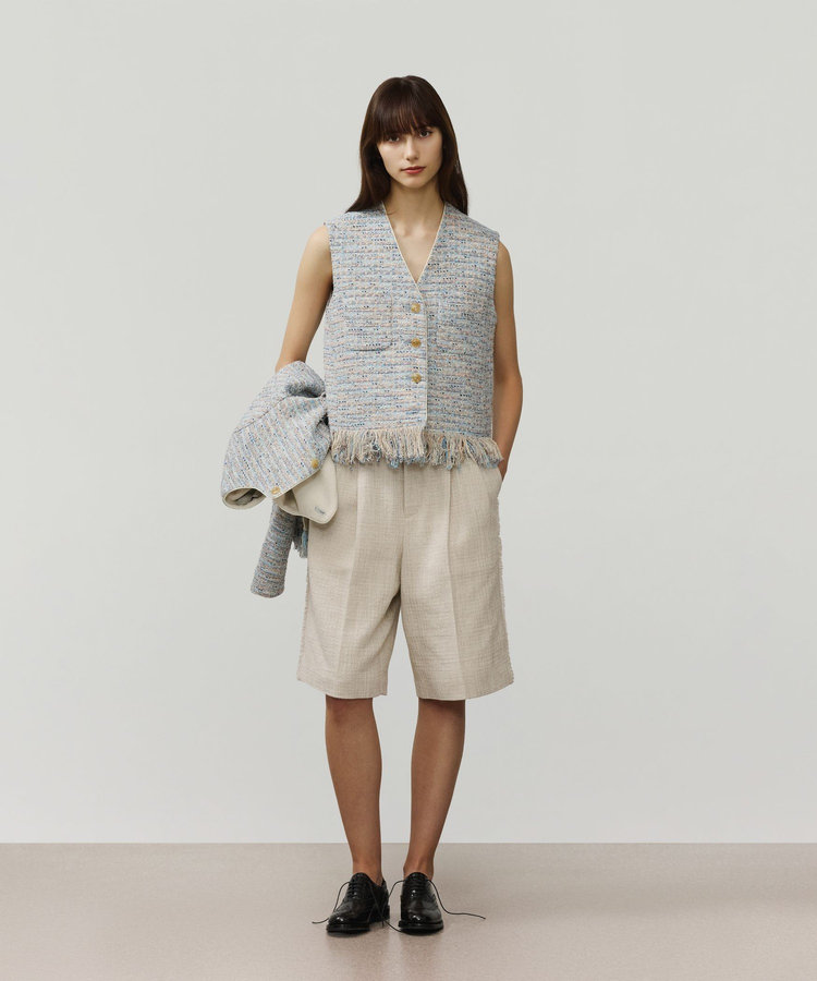 FANCY TWEED GILET / ファンシーツィードジレ