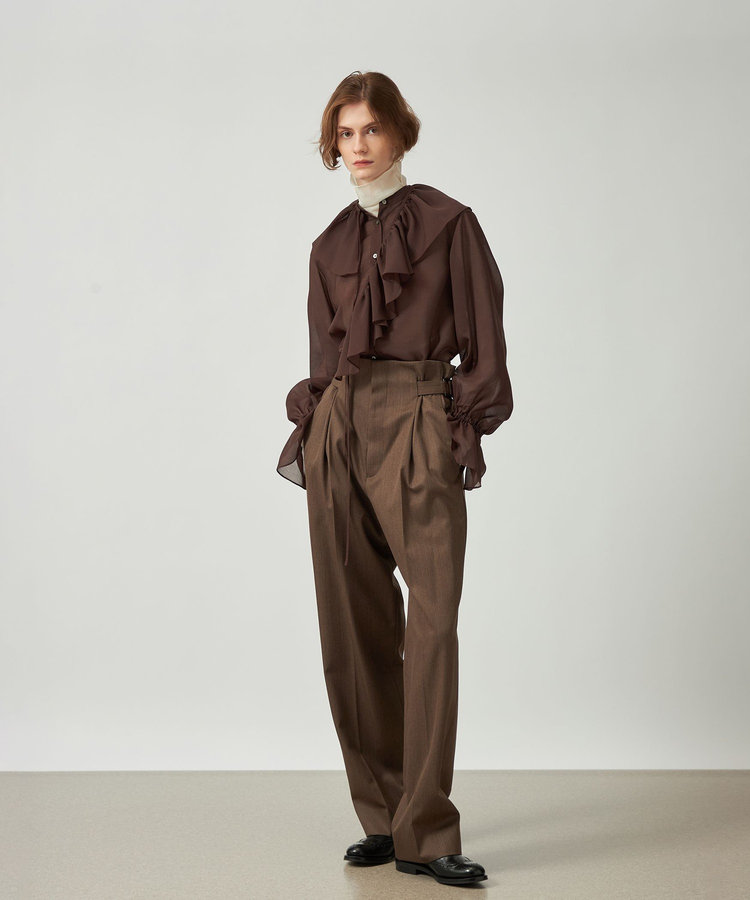 ORGANDY RUFFLE BLOUSE / オーガンジーラッフルブラウス