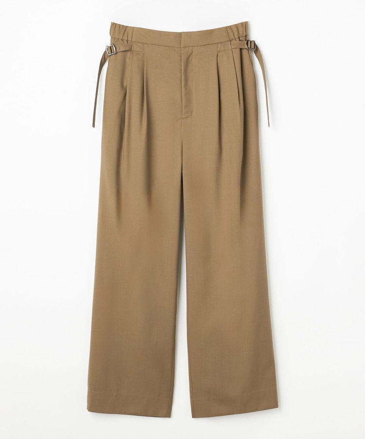 WASHABLE WOOL WAIST BELT PANTS / ウォッシャブルウールウエストベルトパンツ