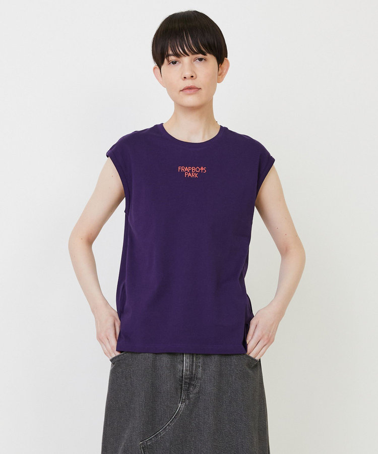 スリーブレス ノースリーブカットソー