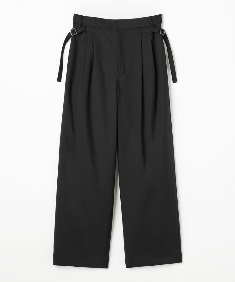 WASHABLE WOOL WAIST BELT PANTS / ウォッシャブルウールウエストベルトパンツ