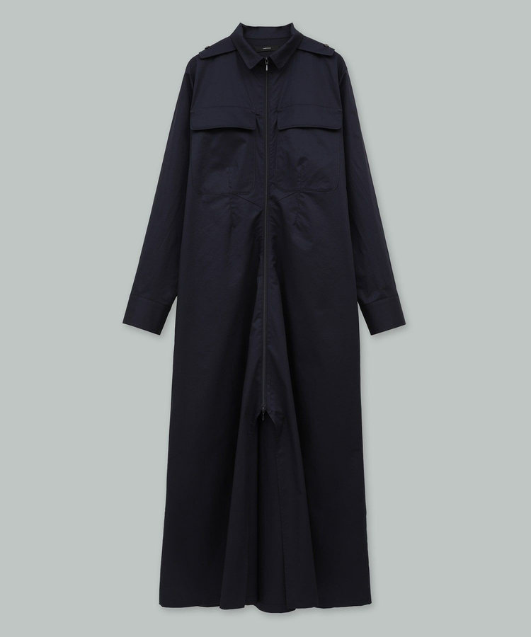 Rコットンロングシャツドレス