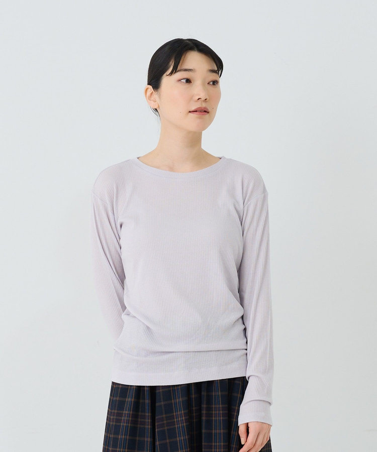 カシミヤシルククルーネックカットソー