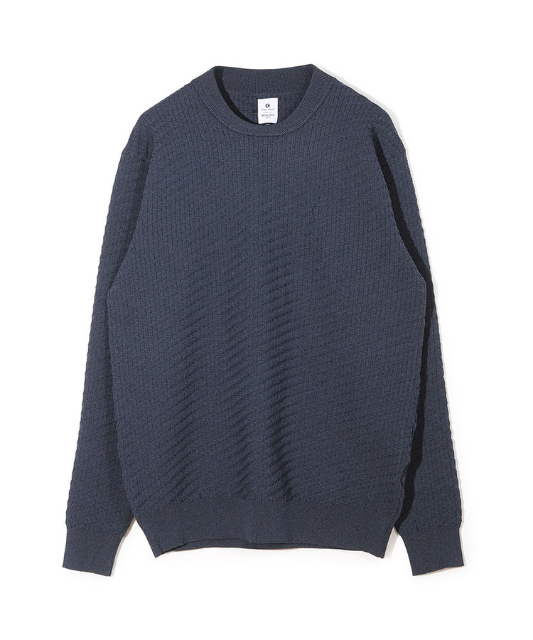 【COLE HAAN/コール ハーン】別注ブリスタージャガードハイゲージニットTEE＜マシンウォッシャブル＞