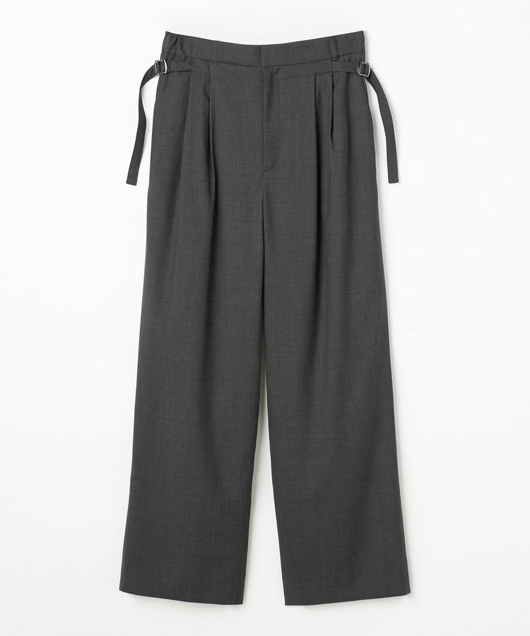 WASHABLE WOOL WAIST BELT PANTS / ウォッシャブルウールウエストベルトパンツ