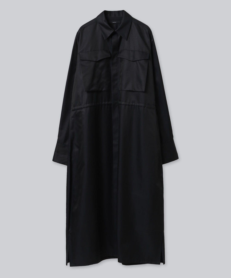 シルクコットンシャツドレス