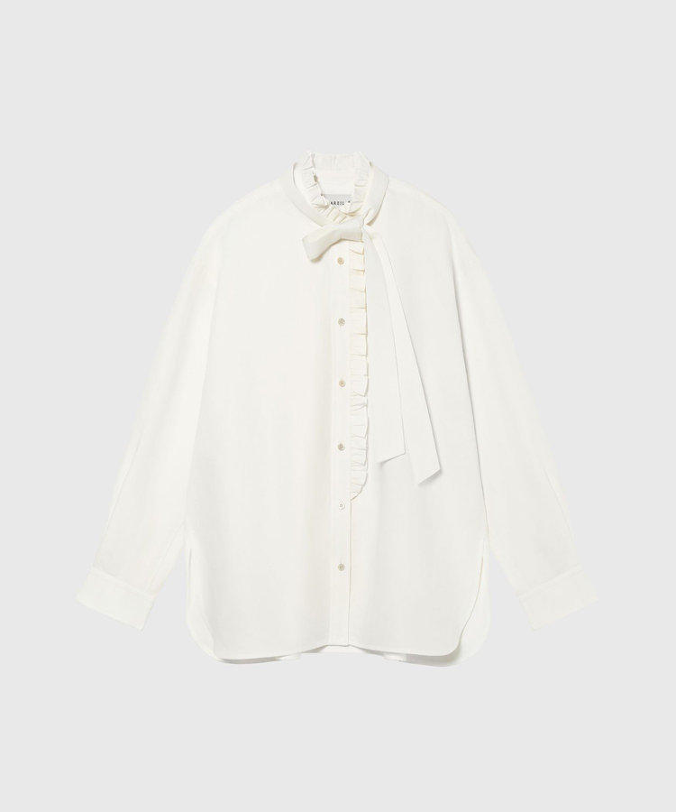 LIGHT DENIM BOW SHIRT / ライトデニムボウシャツ