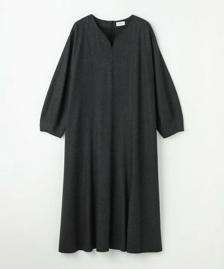 【大きいサイズ】ミルド天竺フレアーシルエットワンピース