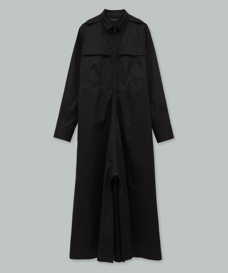 Rコットンロングシャツドレス