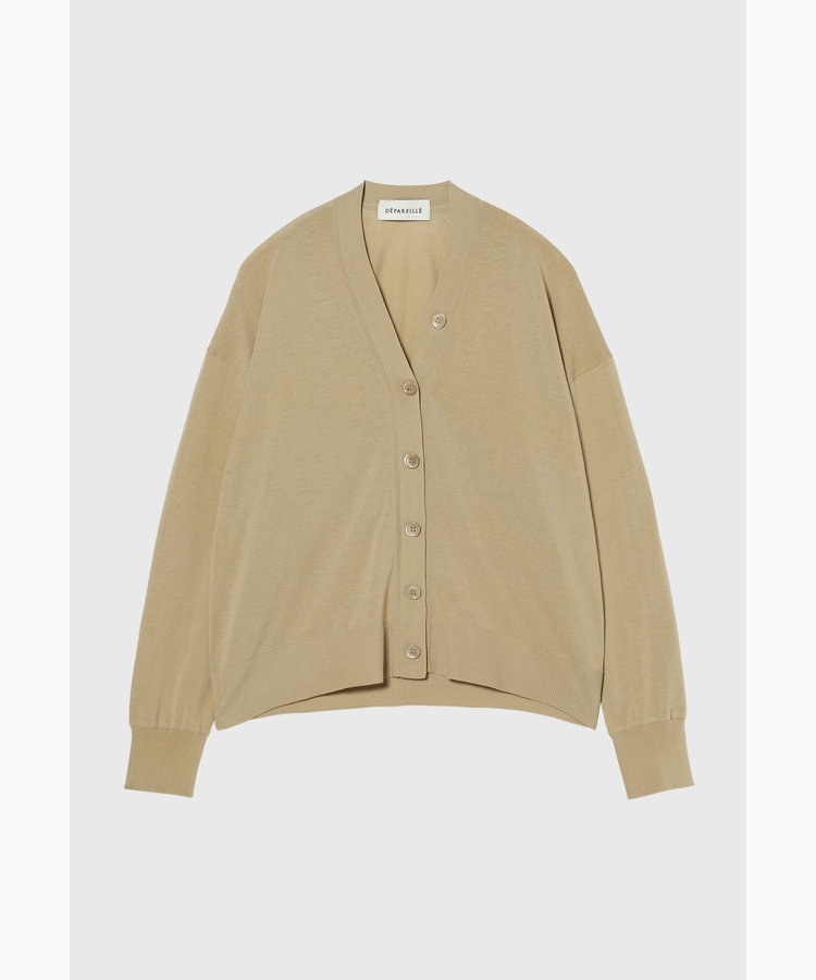 COTTON V NECK CARDIGAN / コットンVネックカーディガン