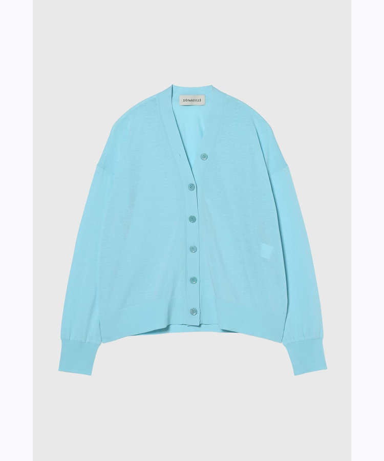 COTTON V NECK CARDIGAN / コットンVネックカーディガン