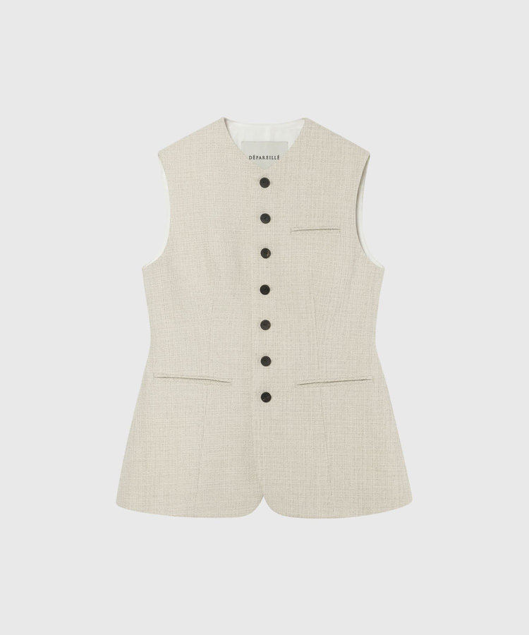 SLUB TWEED GILET / スラブツィードジレ