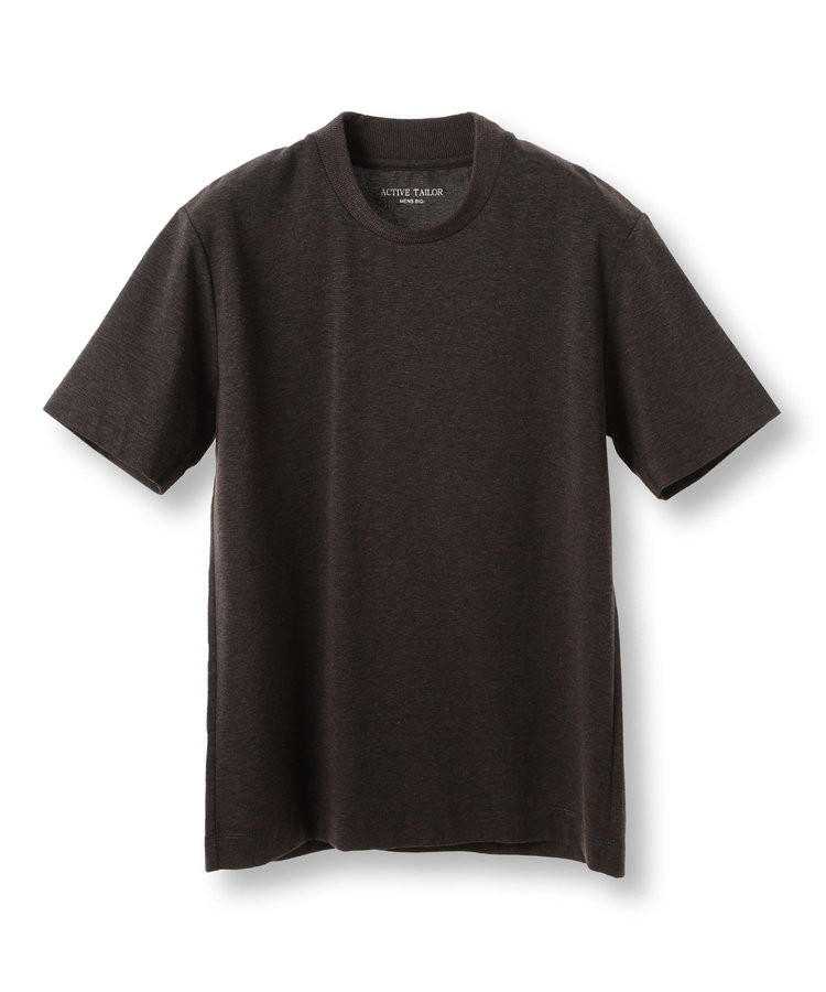 【ACTIVE TAILOR/アクティブテイラー】シルケットスムースクルーネックTシャツ＜接触冷感 / UVカット＞