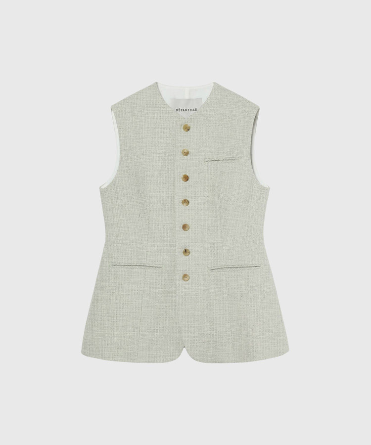 SLUB TWEED GILET / スラブツィードジレ