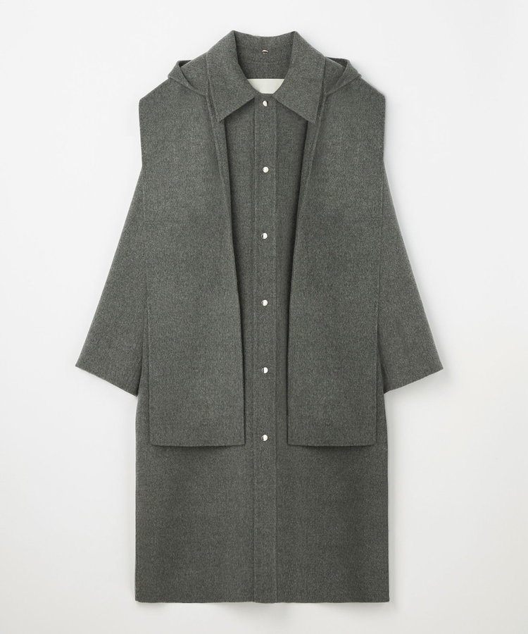 DOUBLE FACE BEAVER HOODED COAT / ダブルフェイスビーバーフーデッドコート