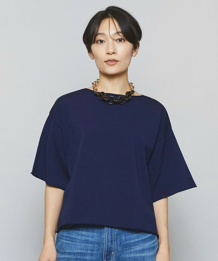 カーリングニットクロップドトップス