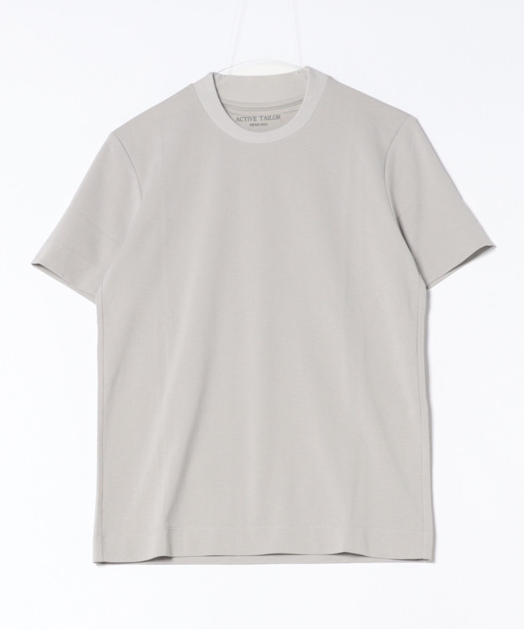 【ACTIVE TAILOR/アクティブテイラー】シルケットスムースクルーネックTシャツ＜接触冷感 / UVカット＞