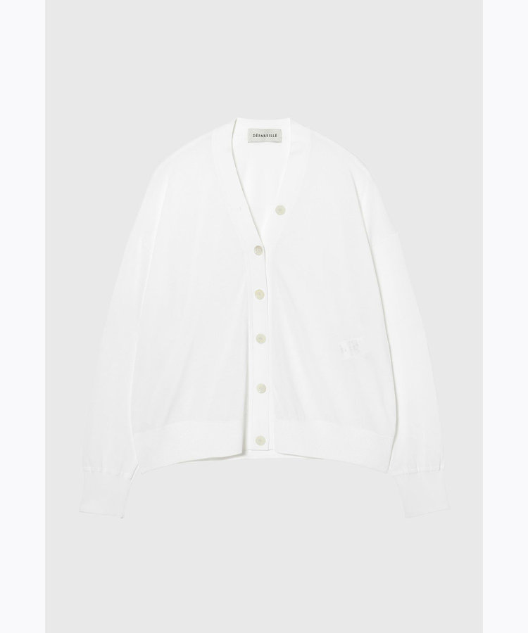 COTTON V NECK CARDIGAN / コットンVネックカーディガン
