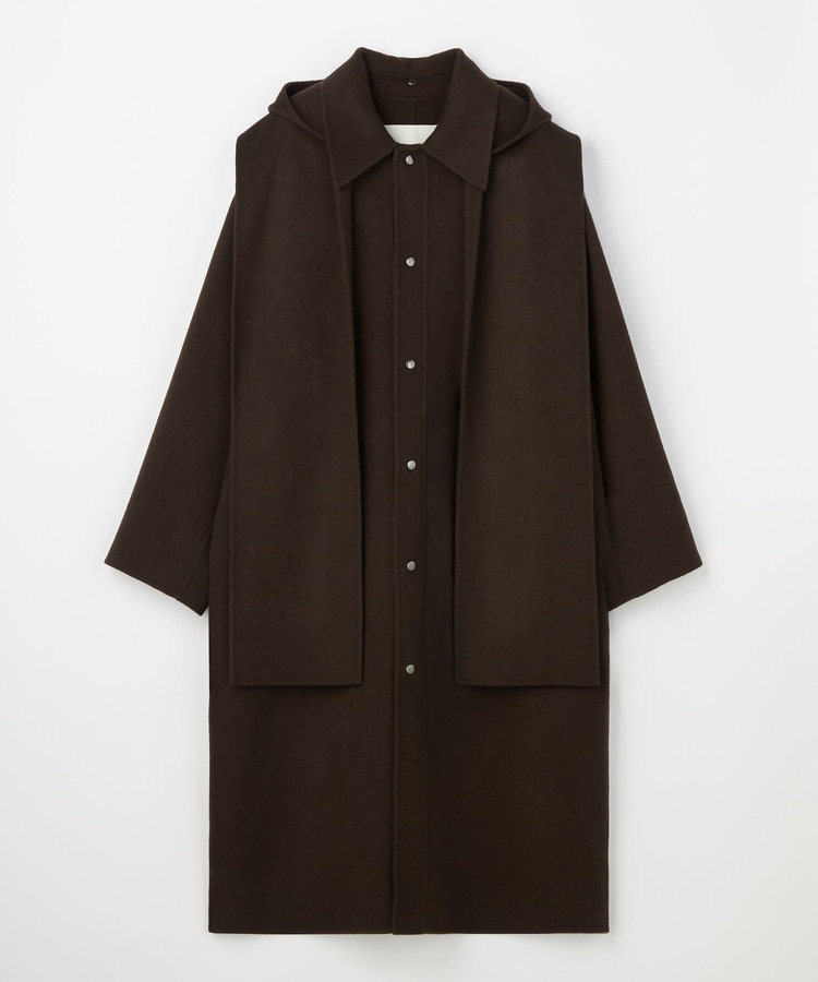 DOUBLE FACE BEAVER HOODED COAT / ダブルフェイスビーバーフーデッドコート