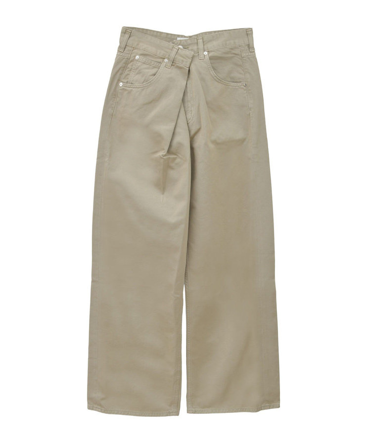 ＜AGOLDE （エーゴールド―イー）＞“VANA FOLD JEAN"デニムパンツ（ベージュ）
