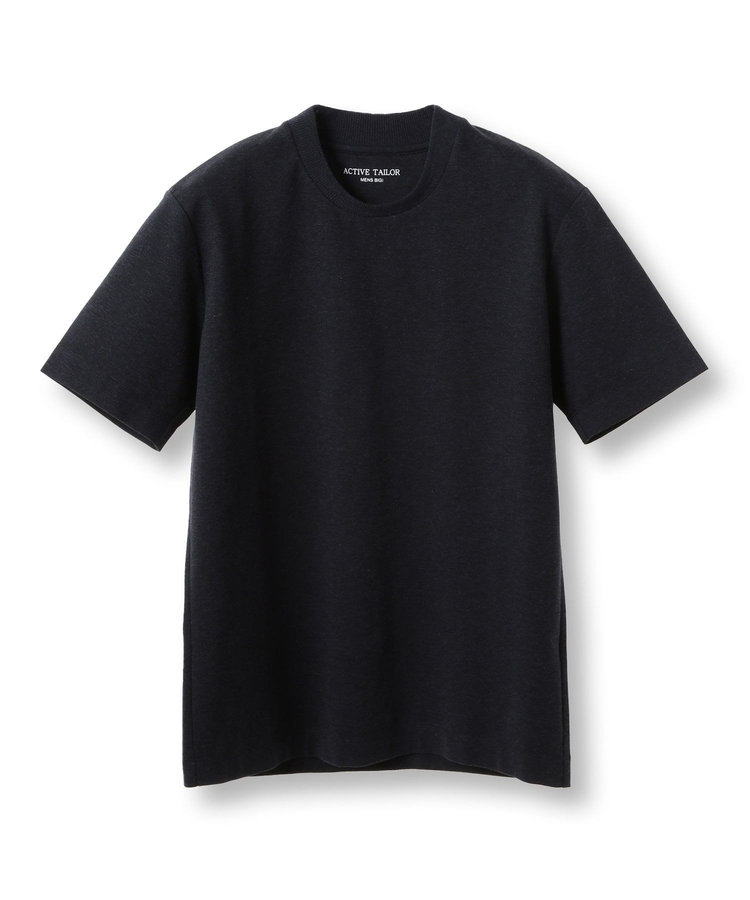 【ACTIVE TAILOR/アクティブテイラー】シルケットスムースクルーネックTシャツ＜接触冷感 / UVカット＞