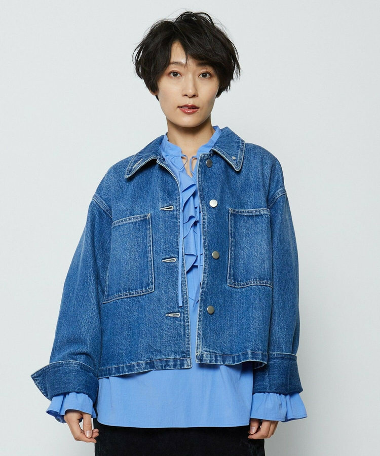 feerique ヴィンテージライクワイドデニムジャケット