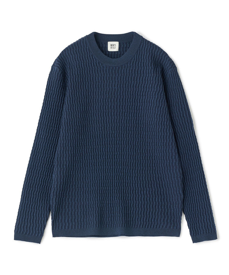 ブリスタージャカード 変形ケーブルモックネックロングTEE