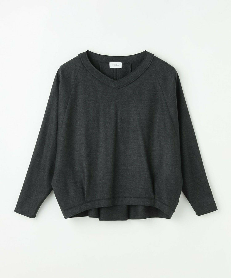 【大きいサイズ】ミルド天竺Vネックトップス