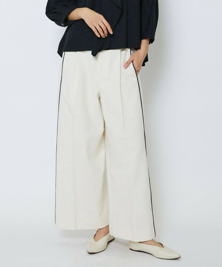 MOGA Collection ミックスツイードタックワイドパンツ