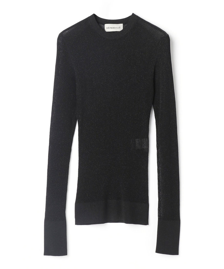 LAME RIB CREW NECK KNIT / ラメリブクルーネックニット